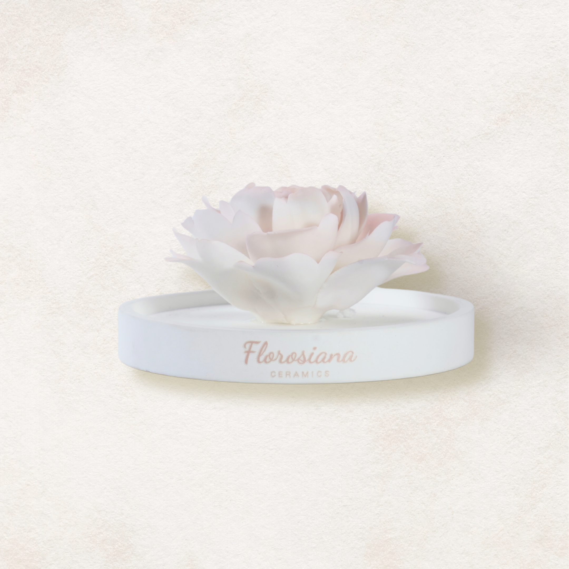 Artful Ceramic White Peony