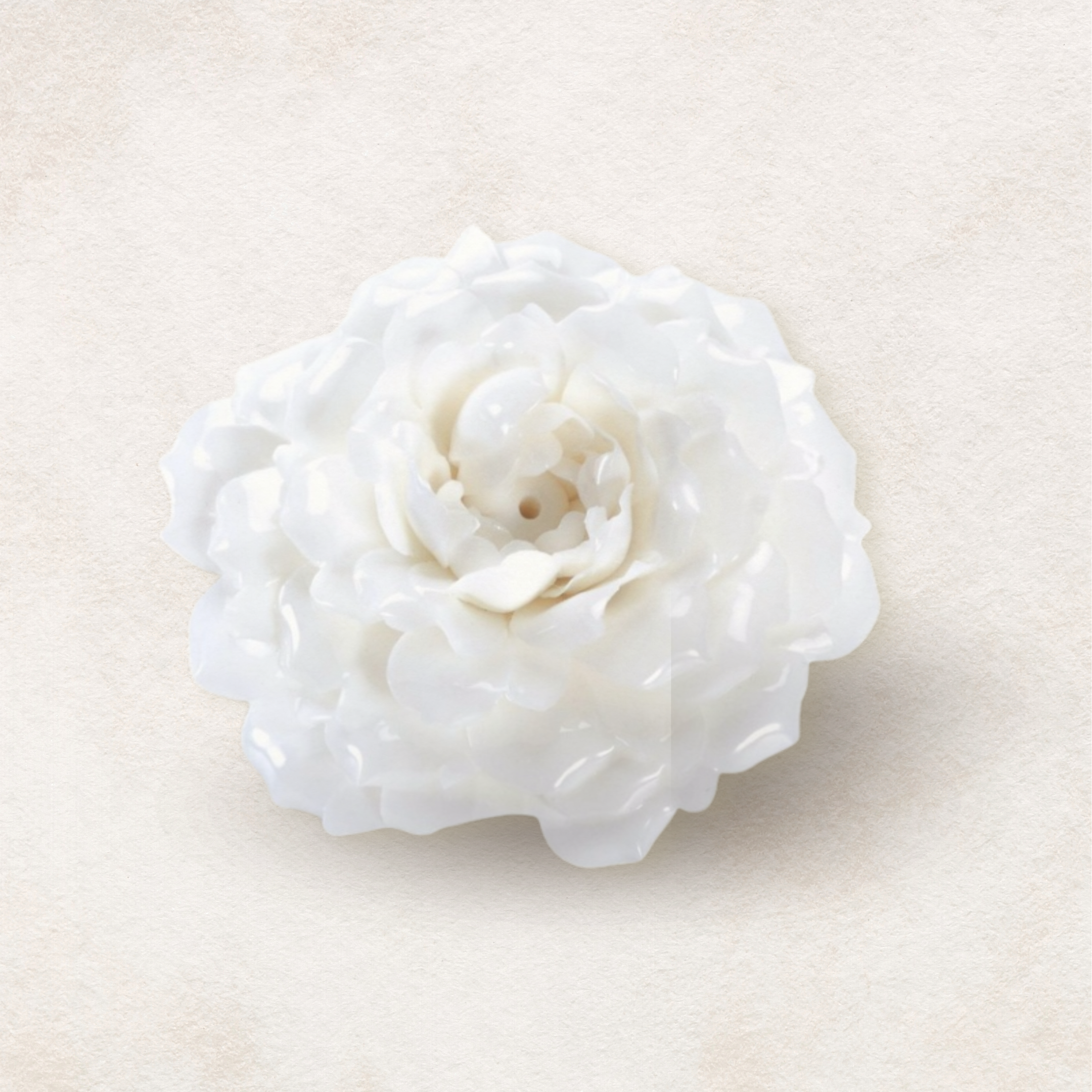 Handmade White Ceramic Jasmine - Dehua Heritage Porcelain Flower for Aromatherapy and Elegant Home Decor