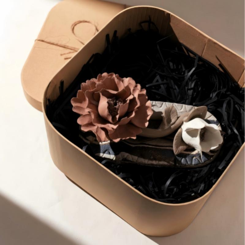 [Blossom on Stem],Handmade Ceramic Flower Home Decor, Creative Handcrafted Gift, Artistic Collectible