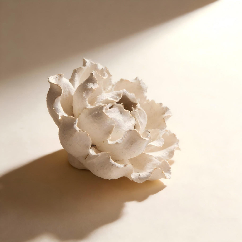 [Clay Bloom] Handmade Ceramic Flower Home Decor, Creative Art Collectible Gift Incense Holder, Unique Handcrafted Decoration