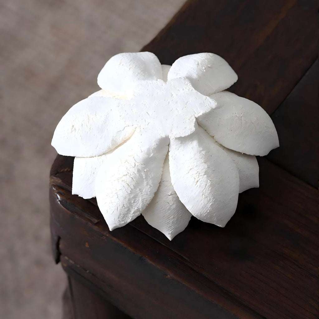 [Lotus Veil] Handmade Ceramic Flower Home Decor, Unique Creative Gift for Art Collectors, Incense Holder for Tranquil Spaces