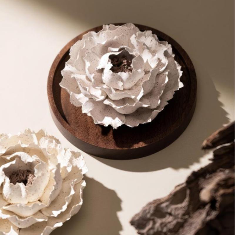 [Ink Wash Speckle],Handmade Ceramic Flower Home Decor, Creative Handcrafted Gift, Artistic Collectible, Perfect for Gifts