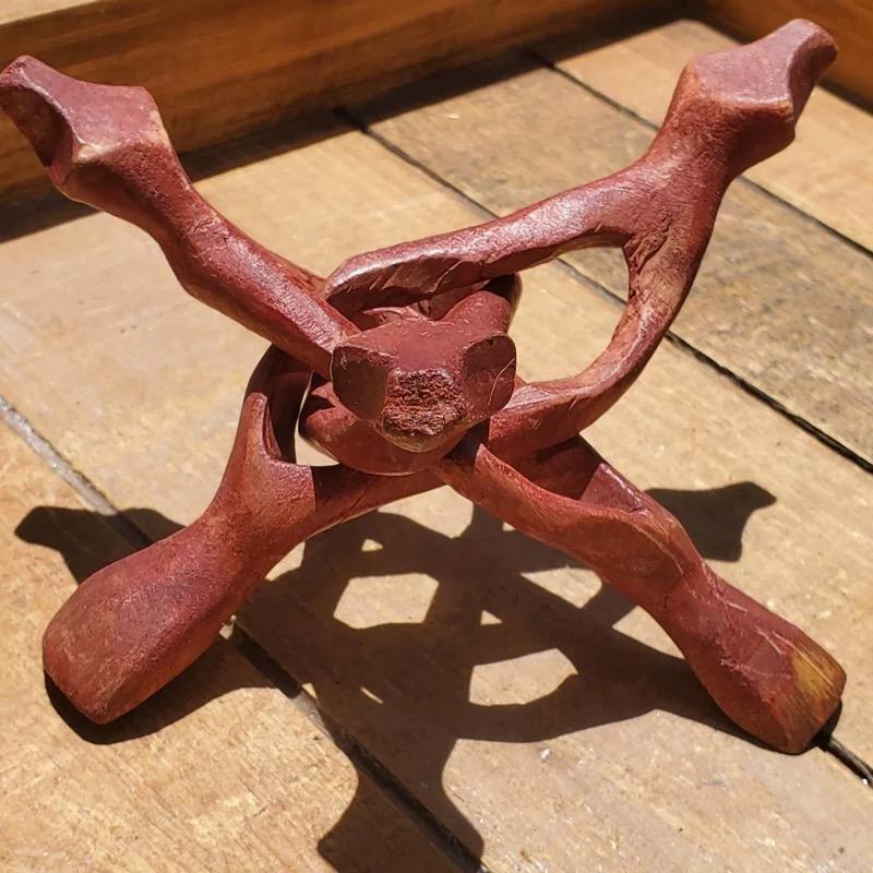 [Terracotta Rust],Handmade Ceramic Flower Terracotta Rust Decorative Home Ornament, Creative Handcrafted Gift Art Collectible Item