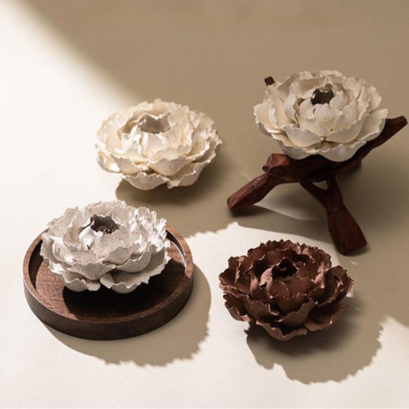 [Ink Wash Speckle],Handmade Ceramic Flower Home Decor, Creative Handcrafted Gift, Artistic Collectible, Perfect for Gifts