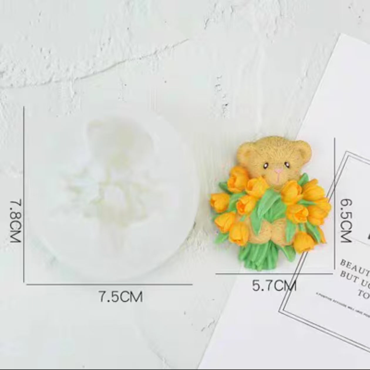 Bear Bouquet Silicone Mold for DIY Aromatherapy, Car Diffusers, Fragrance Stones, Candles, and Handmade Soaps