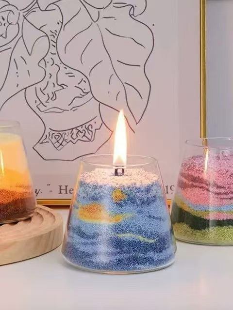 DIY Pearl Sand Shimmering Candle Making Kit - 10 Different Options of Pearl Sand, Shimmering Wax, Scenic Cups, and Essential Candle Making Tools for Children's Day and Holiday Gifts