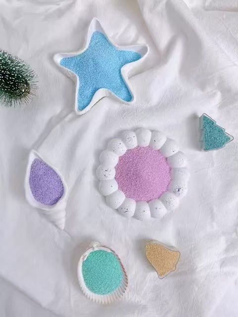 DIY Pearl Sand Shimmering Candle Making Kit - 10 Different Options of Pearl Sand, Shimmering Wax, Scenic Cups, and Essential Candle Making Tools for Children's Day and Holiday Gifts