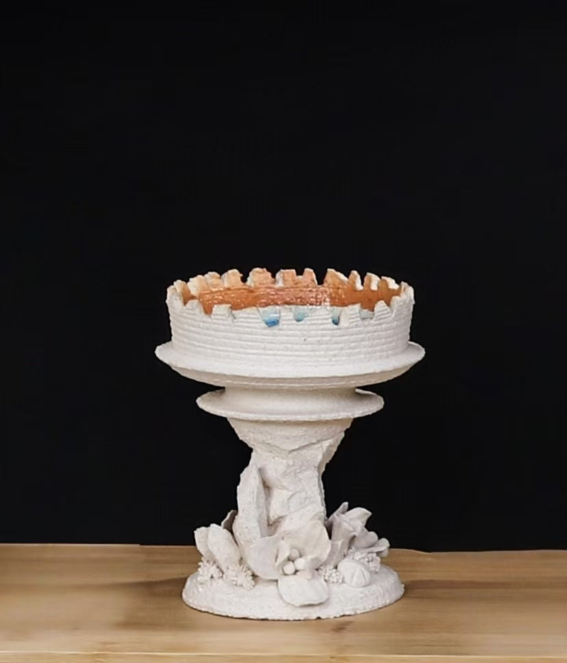 Florosiana Handmade Ceramic Sapphire Bloom Candle