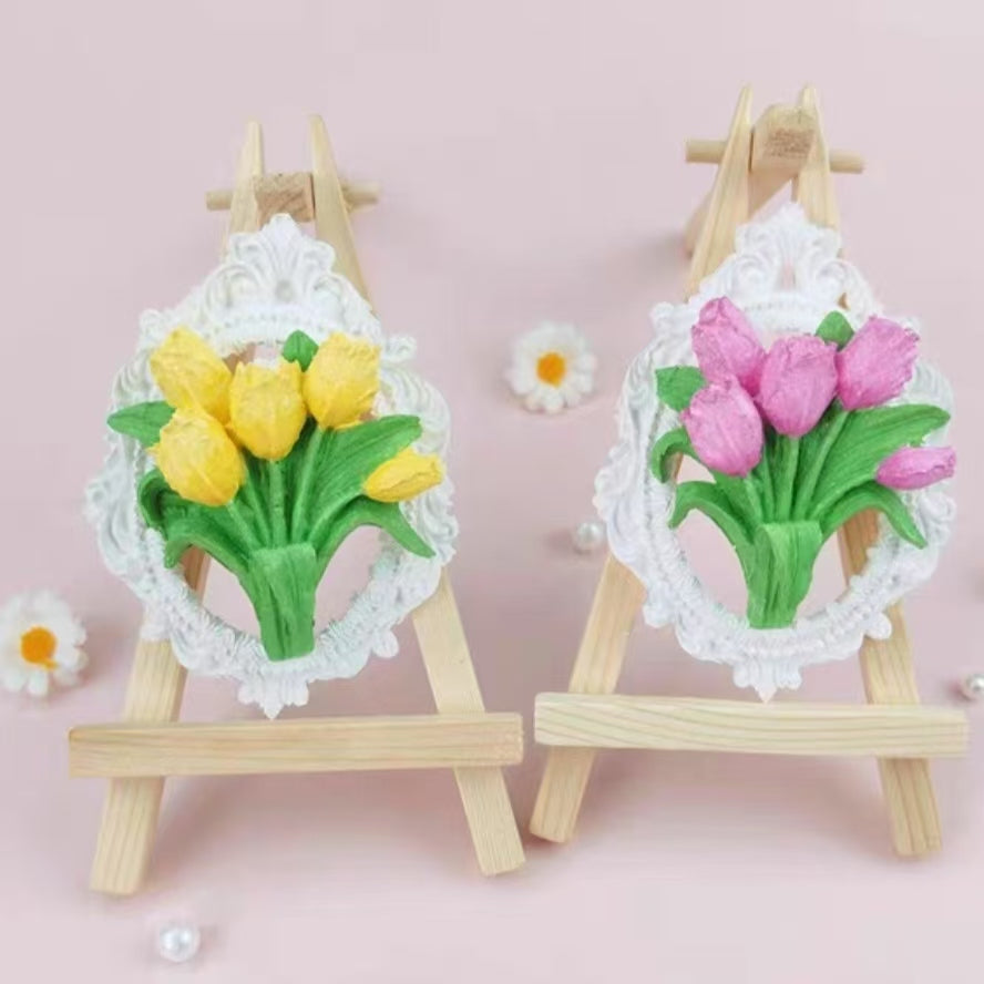 Folding Tulip Bouquet Silicone Mold for DIY Aromatherapy, Car Diffusers, Fragrance Stones, Candles, and Handmade Soaps