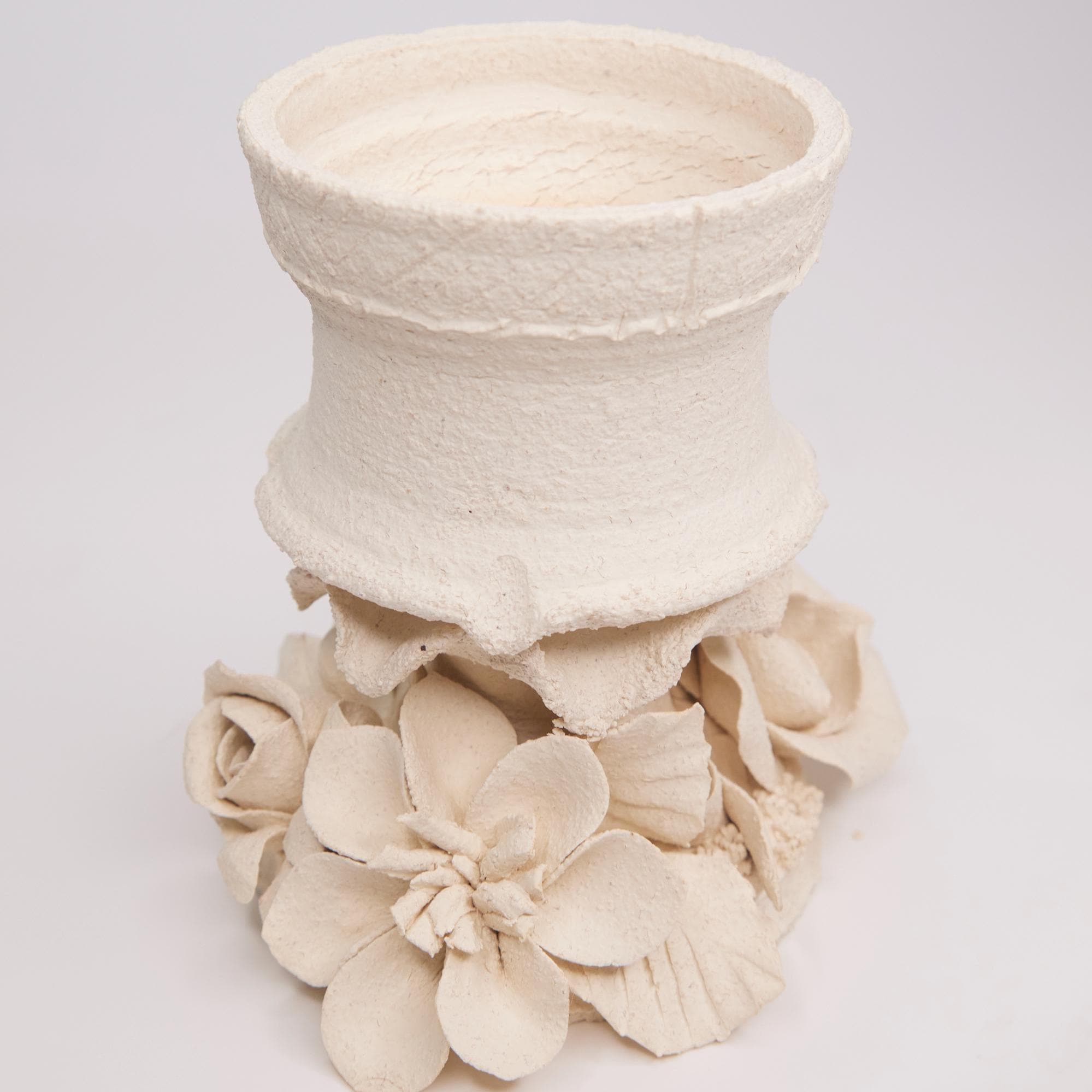 The Gardenia's Whisper candle holder handmade craft
