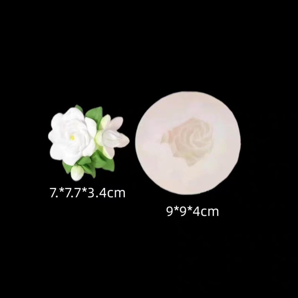 Gardenia Style 1 Silicone Mold for DIY Aromatherapy, Car Diffusers, Fragrance Stones, Candles, and Handmade Soaps