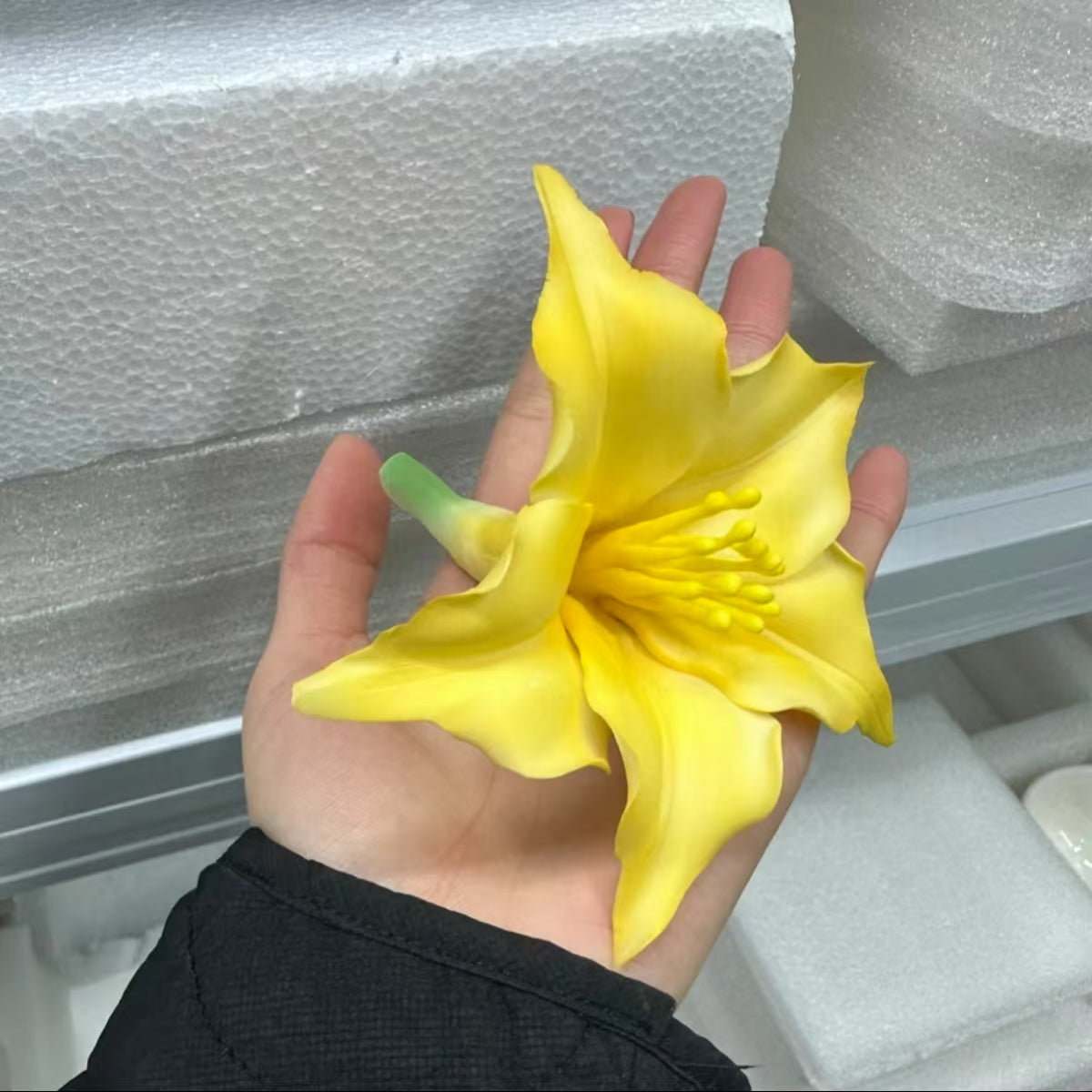 Golden Datura Handmade Ceramic Flower | Multi-Use Artistic Ornament