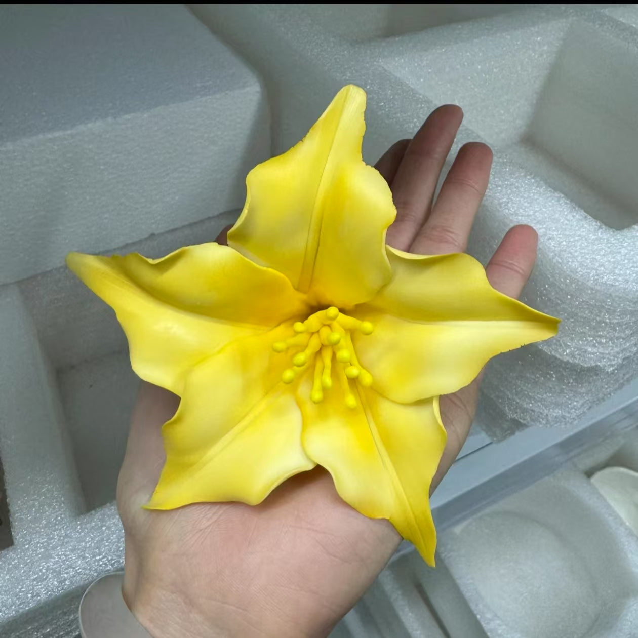 Golden Datura Handmade Ceramic Flower | Multi-Use Artistic Ornament