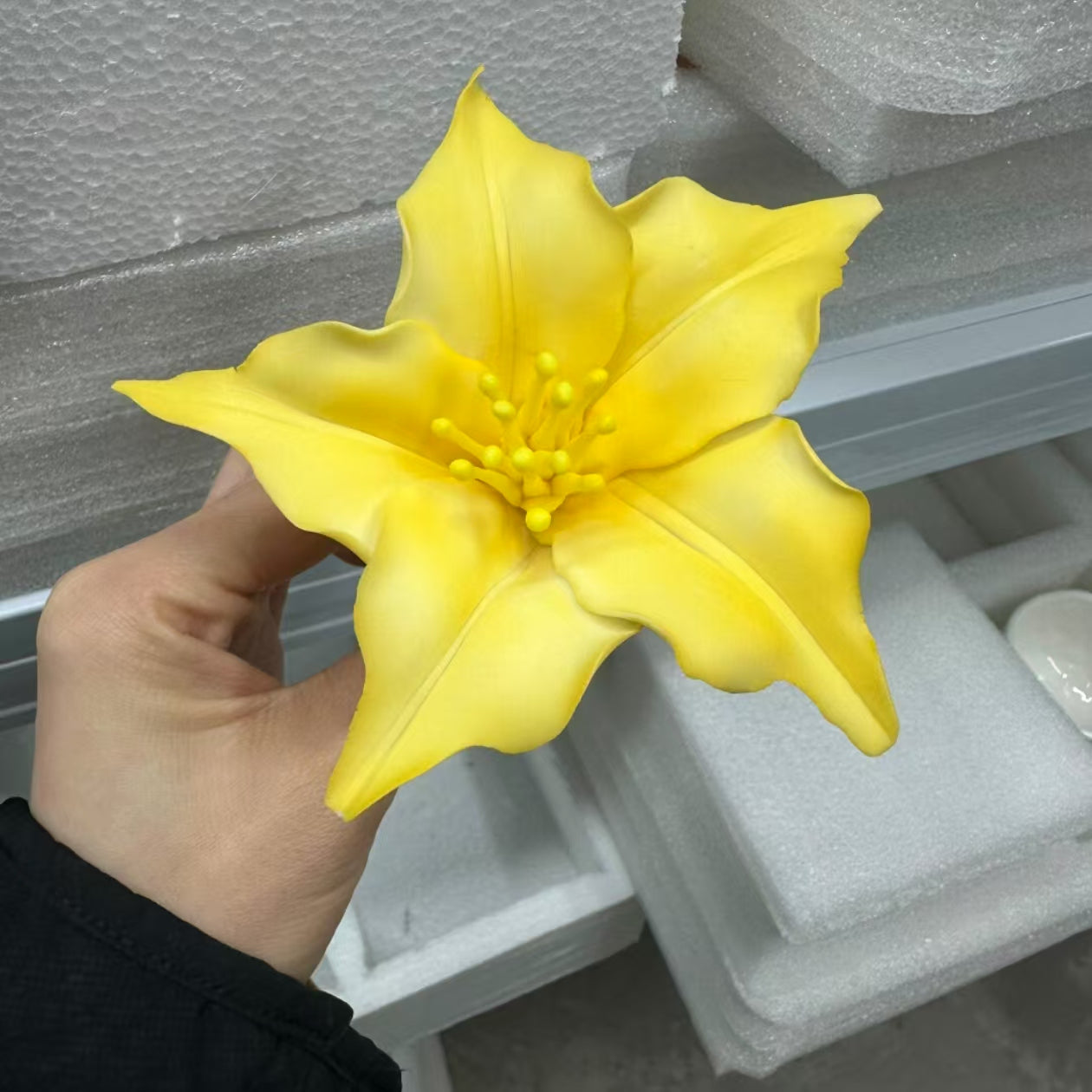 Golden Datura Handmade Ceramic Flower | Multi-Use Artistic Ornament
