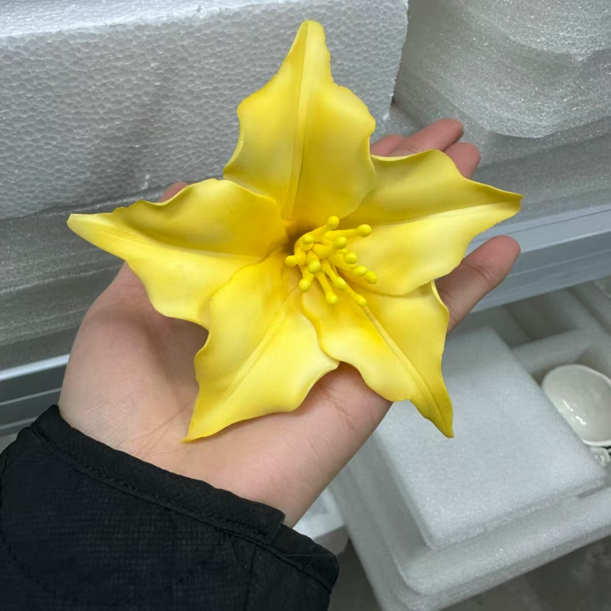 Golden Datura Handmade Ceramic Flower | Multi-Use Artistic Ornament
