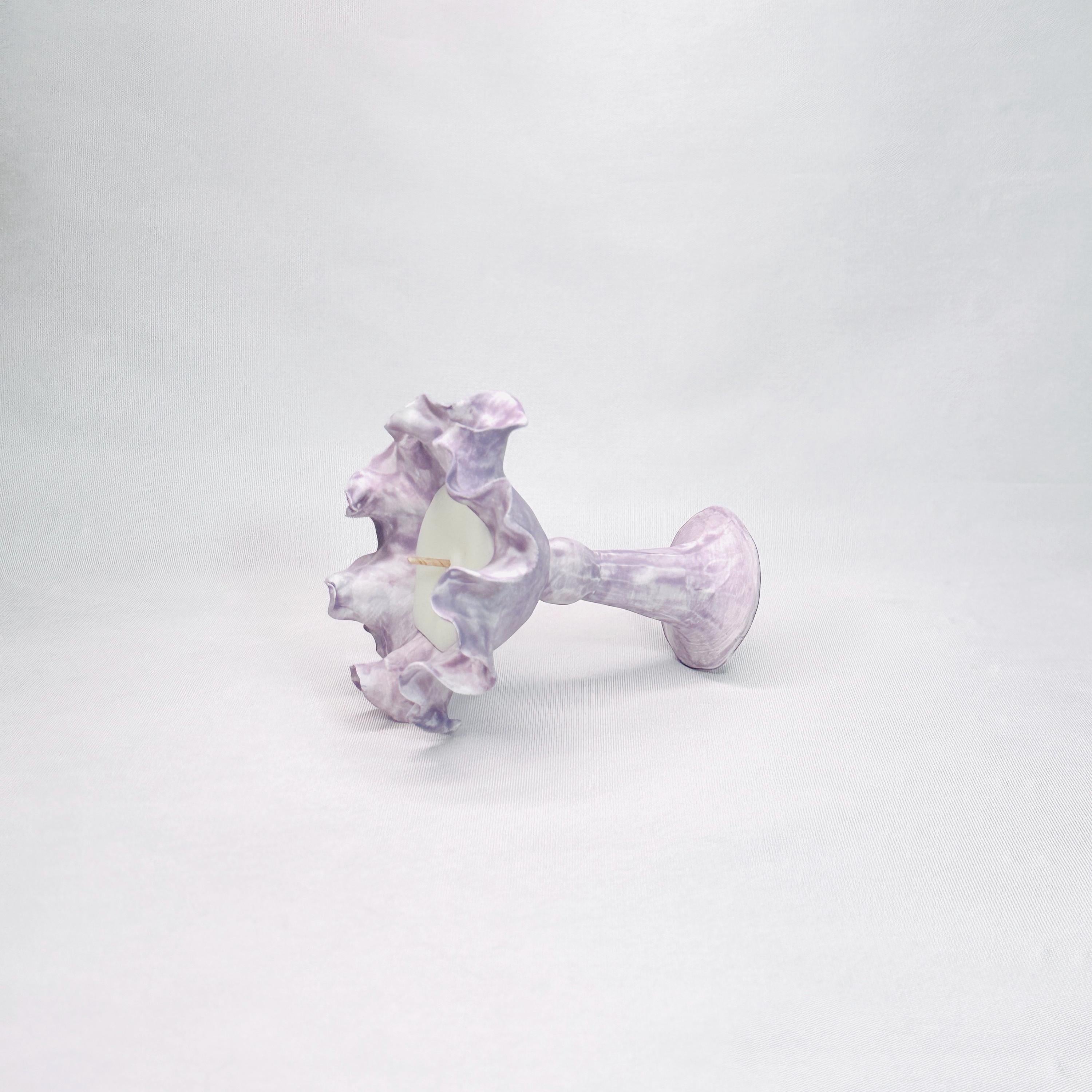 Handcrafted Ceramic Floral Candle Holder Home Decor