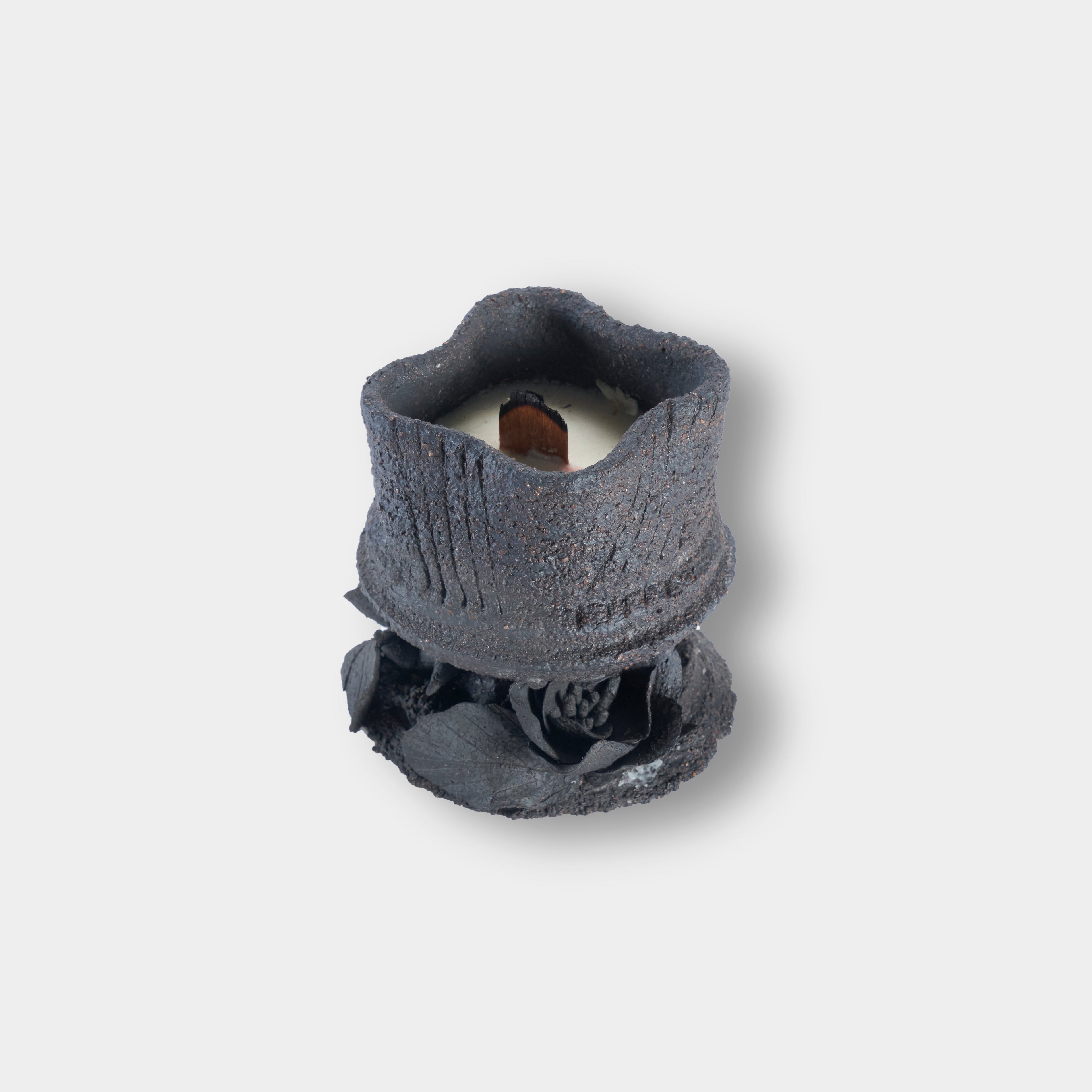 Mystical Handmade Nocturnal Bloom Candle for Gothic Healing