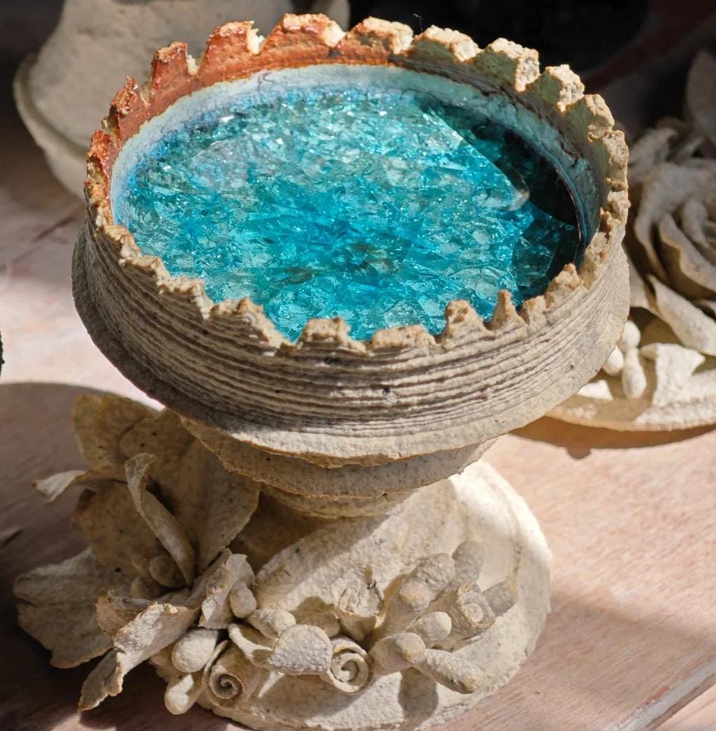 Oceanic Mermaid Blue Candle Holder for Beach Decor and Gifts