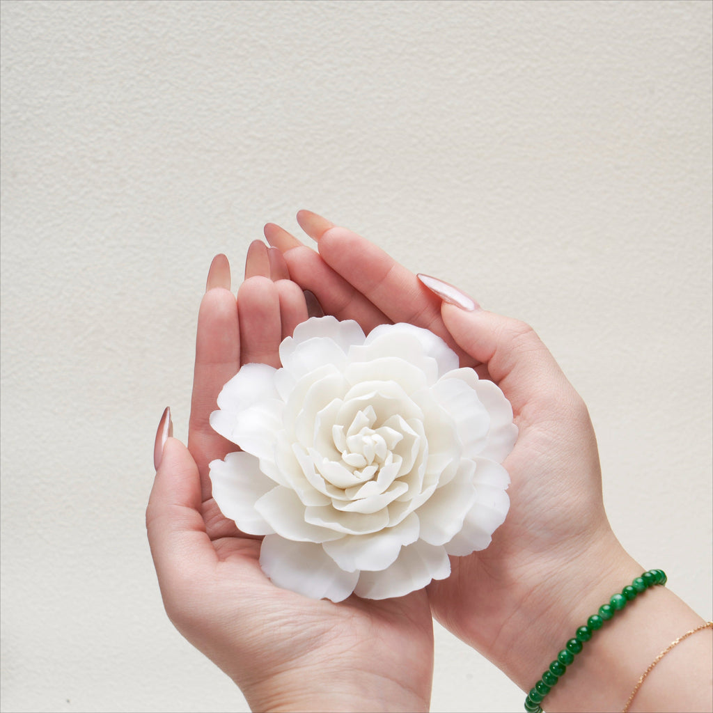 Ethereal Bloom in White Porcelain