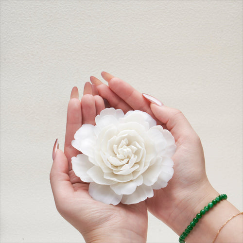 Ethereal Bloom in White Porcelain