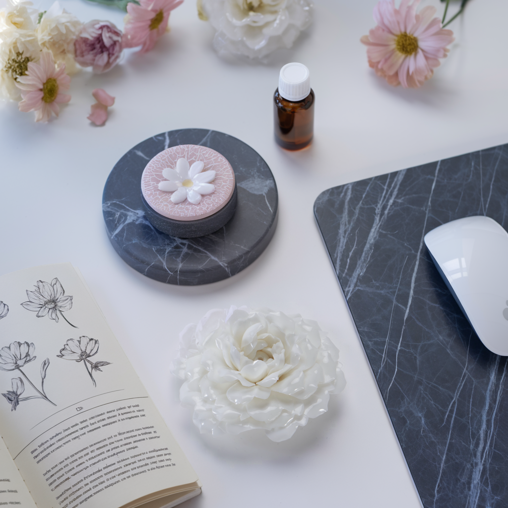 Ethereal Bloom in White Porcelain