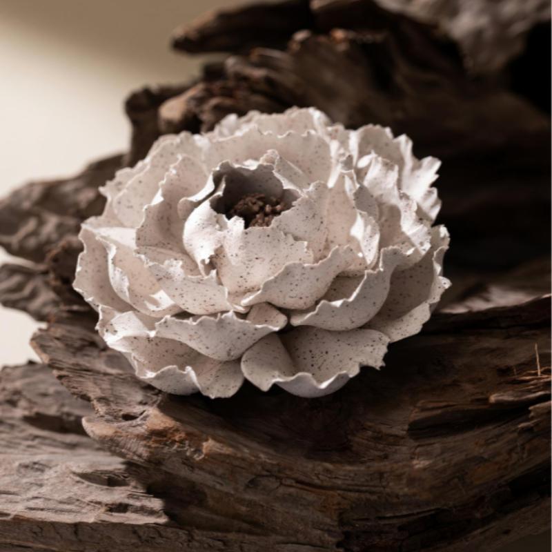 [Ink Wash Speckle],Handmade Ceramic Flower Home Decor, Creative Handcrafted Gift, Artistic Collectible, Perfect for Gifts