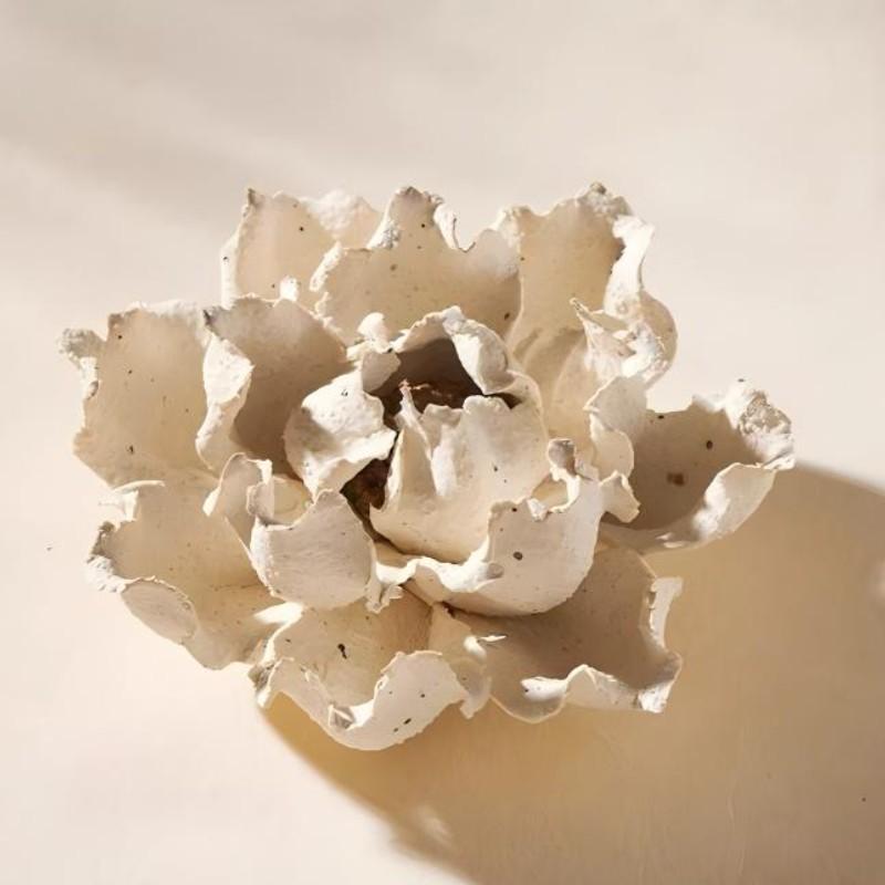 [Clay Bloom] Handmade Ceramic Flower Home Decor, Creative Art Collectible Gift Incense Holder, Unique Handcrafted Decoration