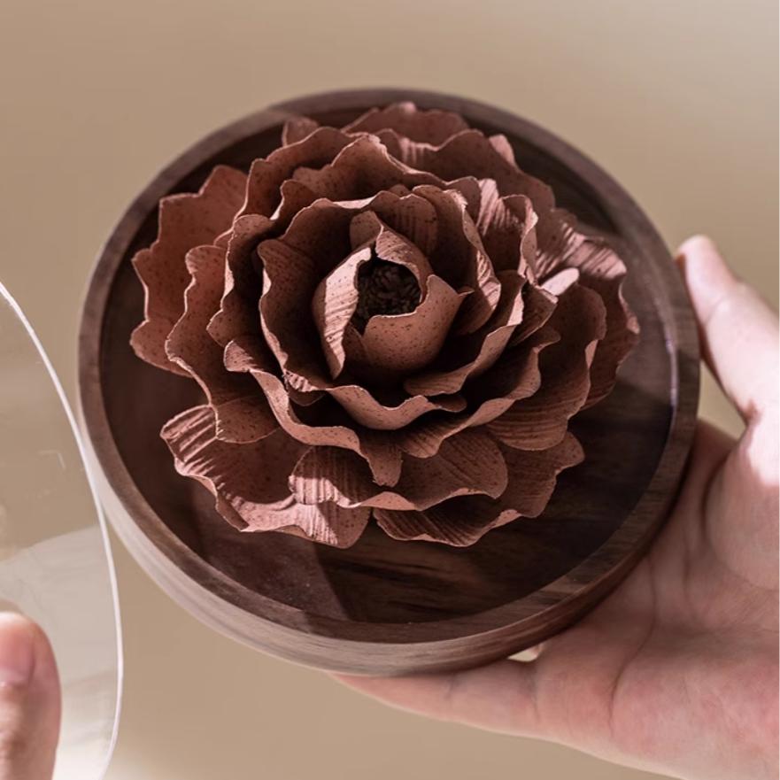 [Fired Earth],Handmade Ceramic Flower Home Decor, Creative Handcrafted Gift, Artistic Collectible